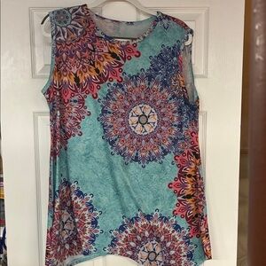 Source Unknown Multicolor Mandala Tank Top